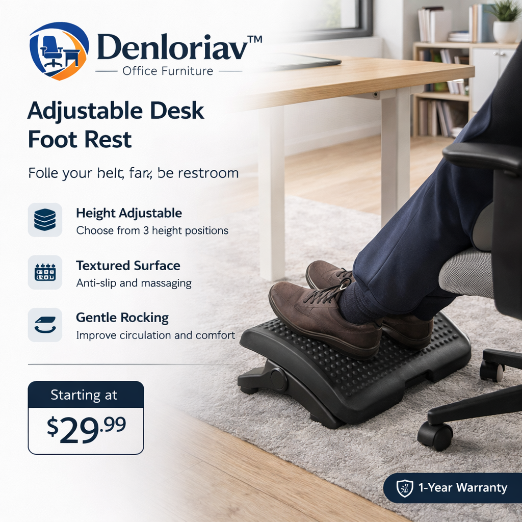 Denloriav™ Ergonomic Adjustable Desk Foot Rest