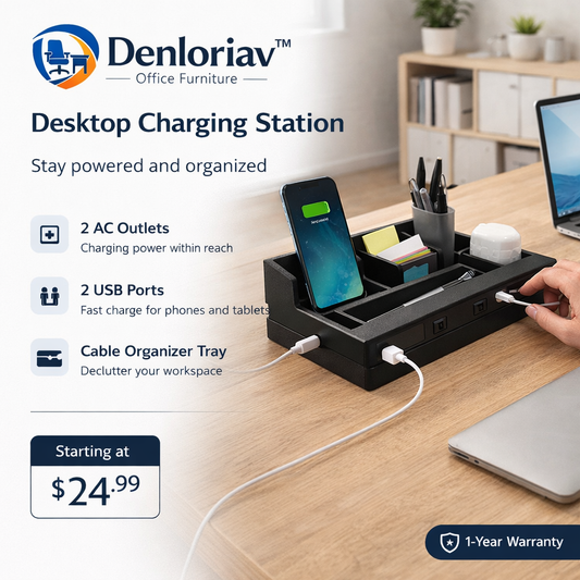 Denloriav™ Desktop Charging Hub with Storage